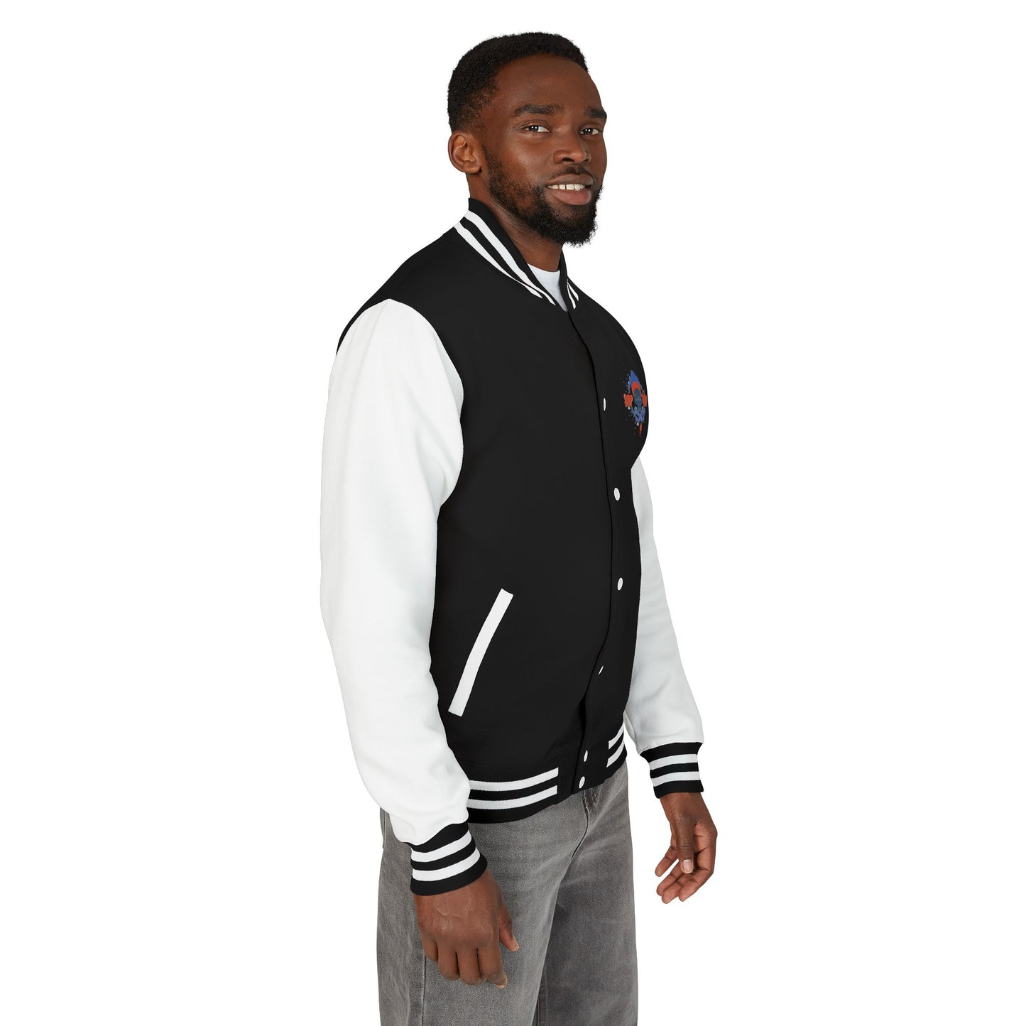 Letterman Jacket - Retro Hip-Hop Crown Design