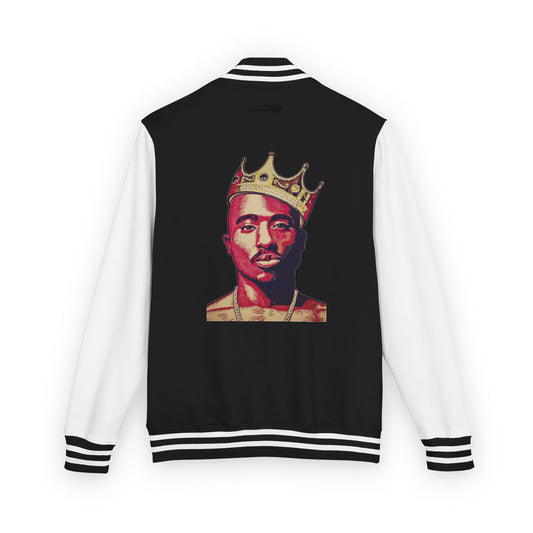 Letterman Jacket - Retro Hip-Hop Crown Design