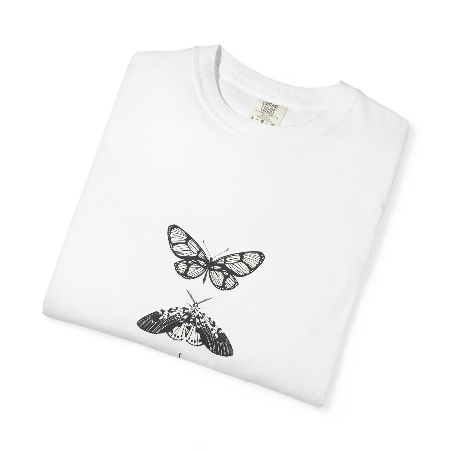Butterfly Graphic T-Shirt - Eco-Friendly Garment-Dyed Top