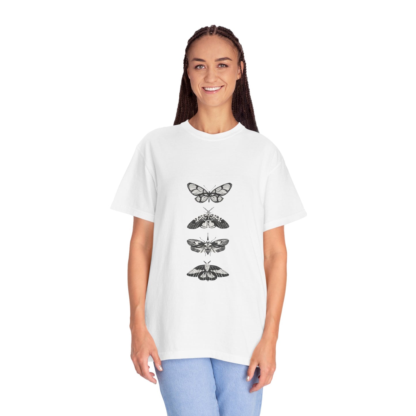 Butterfly Graphic T-Shirt - Eco-Friendly Garment-Dyed Top