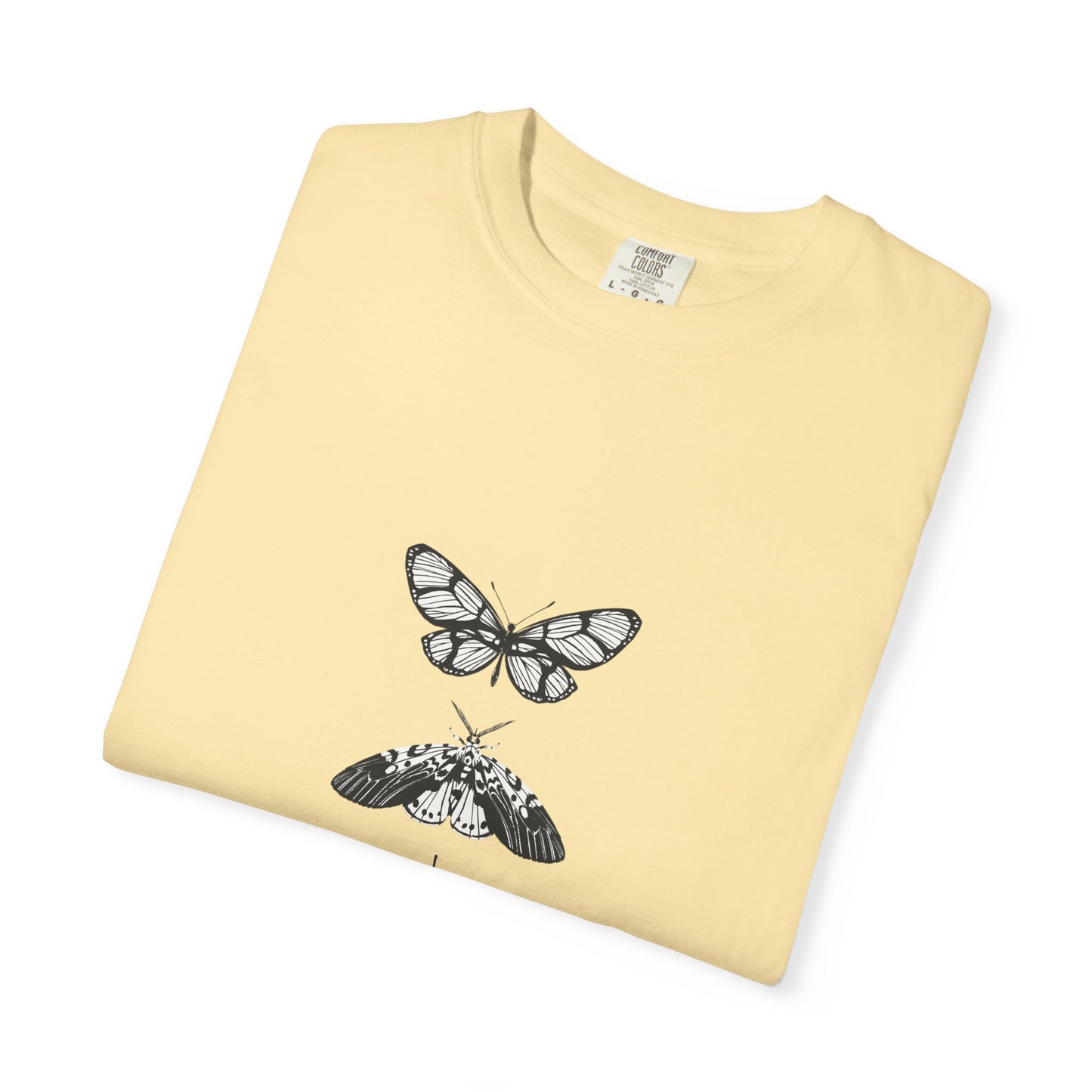Butterfly Graphic T-Shirt - Eco-Friendly Garment-Dyed Top
