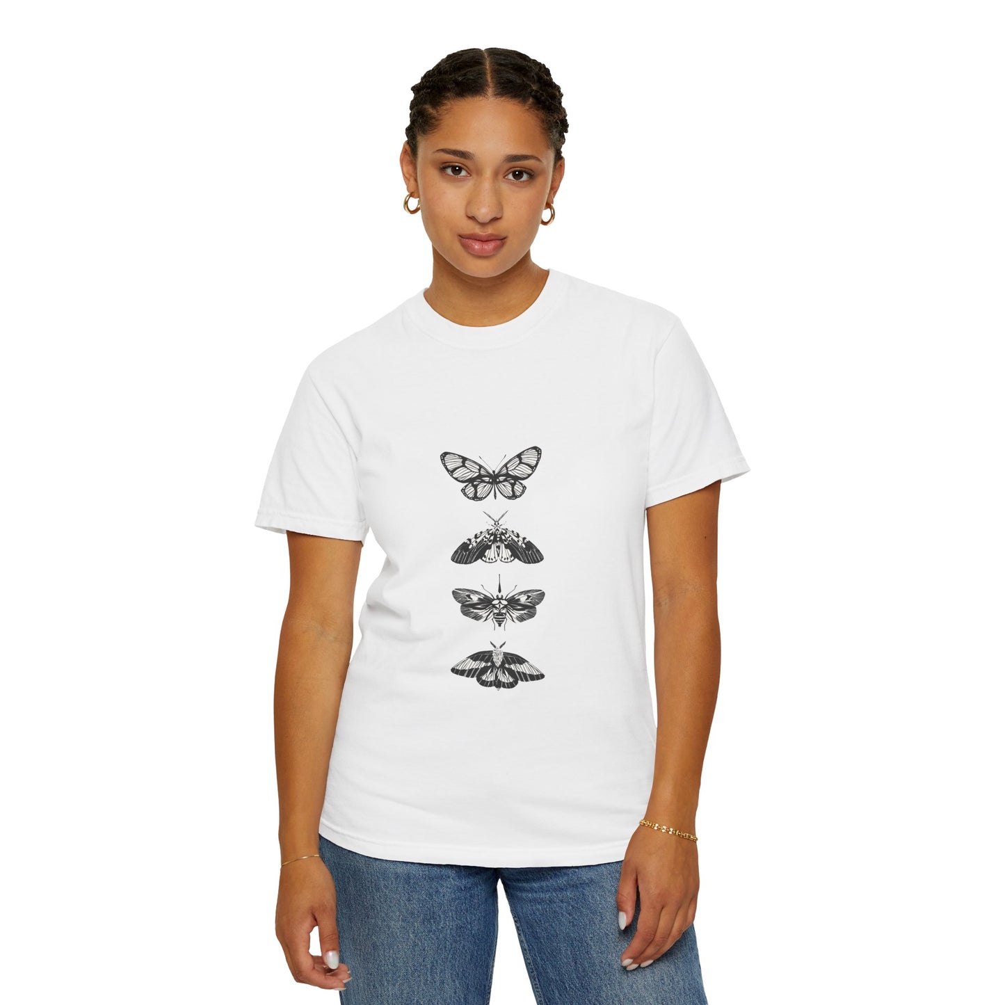 Butterfly Graphic T-Shirt - Eco-Friendly Garment-Dyed Top
